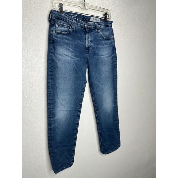 AG Medium Wash Whiskered Raw Hem Harper Essential Straight Leg Jeans 29R - Picture 4 of 12